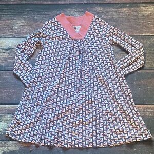 Tea Collection Scottie Dog Pleat Trapeze Dress 10